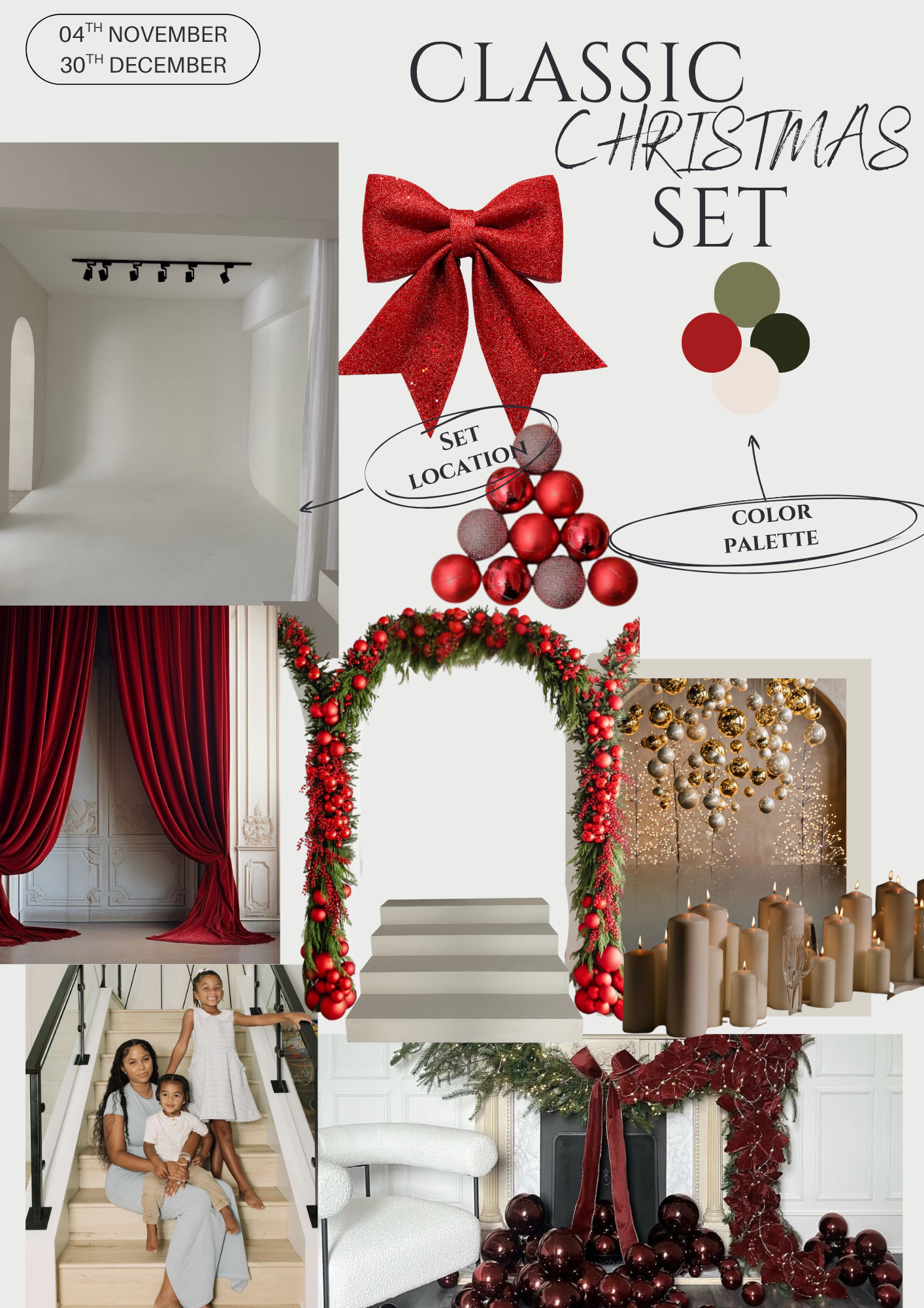 1 hour Christmas Set Package with Photographer
